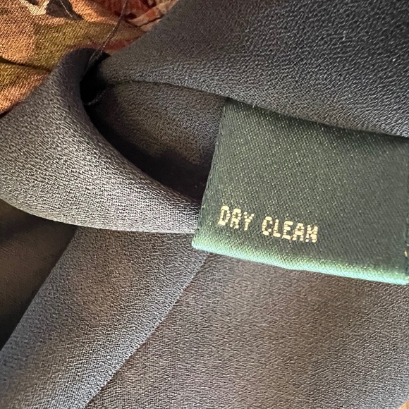 Lauren Ralph Lauren Vintage Antique Floral Silk Ruffle Dress - Picture 10 of 12